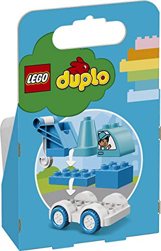 LEGO DUPLO My First - Camión Grúa, Set de Construcción de Vehículo Azul con Gancho, Juguete Recomendado para Niños y Niñas a Partir de 18 Meses (10918)