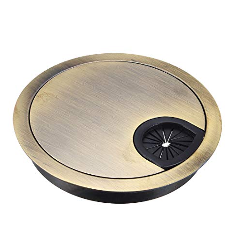 Organiseur de câbles métallique bronze 3-1/8" pour mobilier haut de gamme