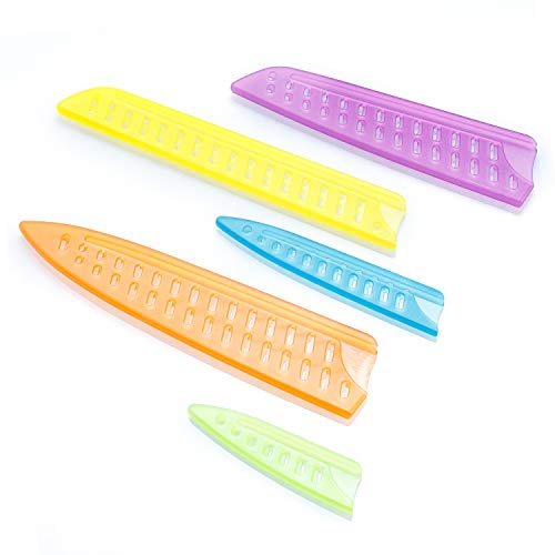 Glad Knife Set for Kitchen – Stainless Steel Chef Knives with Sheaths | Sharp Colored Blades with Non-Slip Handles | Assorted Nonstick Cooking Essentials for Home by Glad - Image 7