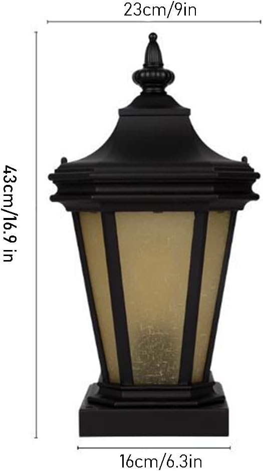 CHENKUI CHENKUI Outdoor Post Light Patio Yard Tafel Pijler Lamp IP54 Waterdichte Yard Garden Column Lamp Matglas Landschap Gazon Decor Verlichting Oprit, Huis, Gazon, Gang, Veranda photo 3