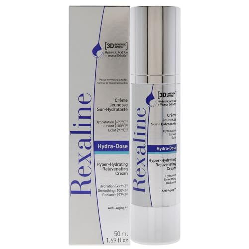 Rexaline Hydra-Dose - Crema Sobre-Hidratante - Crema Antiarrugas Con Ácido Hialurónico - Tratamiento Facial Antiedad - Crema De Día Y De Noche - Todo Tipo De Pieles - Cruelty Free - 50ml