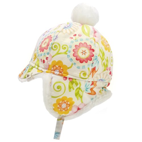 Kinderspel Boutique Style Toddler Children Multicolored Winter Snow Hat - Flower Harmony (Large)