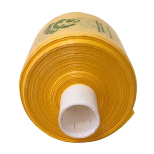 Bobina 300 Saquinhos Higiênicos Amarelo Para Coleta de Fezes Pipicão Aroma de Talco