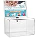 Clear Acrylic Donation Collection Box with Lock - Small - with 4 x 6 Display Area