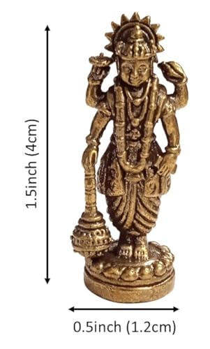 Miniatura Estatua de Latón Vishnu de Pie miniatura 6