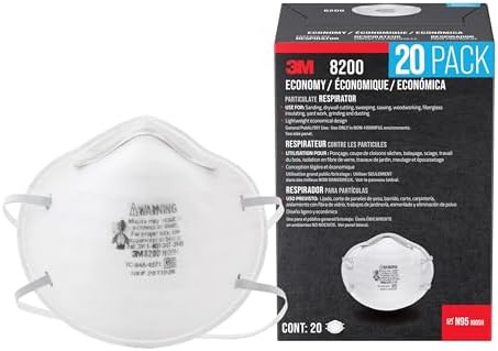 3M Safety -A Sanding and Fiberglass Respirator, 20-Pack