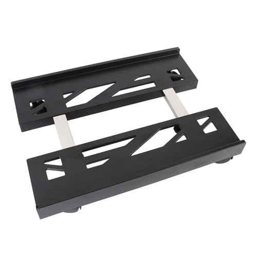 Soporte móvil para torre de PC ajustable con 4 ruedas giratorias con bloqueo, soporte robusto para CPU para escritorio de juegos u oficina, carrito ventilado para piso que cabe la mayoría de las PCs miniatura 4