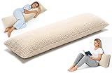 🛏️ [APPLICATION POLYVALENTE - ADAPTÉ À TOUS] - L'oreiller long est parfait comme oreiller pour les dormeurs sur le côté, les femmes enceintes, les femmes qui allaitent et les dormeurs sur le dos. Peut également être utilisé comme coussin d'allaitement pour bébé, coussin câlin pour adulte, coussin de lecture ou coussin de positionnement pour enfant.