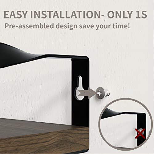 Wxcgx Floating Shelves, Rustic Floating Shelves Wood Over Toilet With Paper Storage Basket, Farmhouse Wall Mounted Shelves Floating Shelf For Bathroom Bedroom Wall Decor Living Room Kitchen (2-Brown) #TOP7