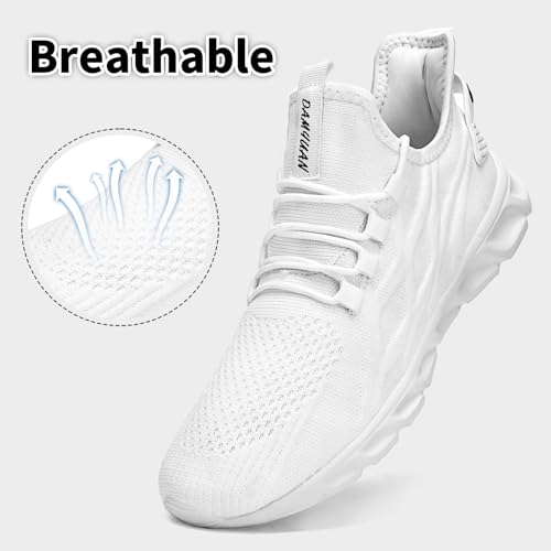 Image of Men Running Tennis Shoes Gym Fashion Sneakers Walking Workout Shoes Athletic Slip on Breathable Mesh Comfortable Lightweight Casual Sport Shoe