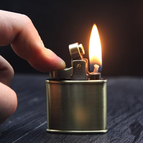 Encendedor de queroseno estilo vintage bronce miniatura 2