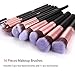 BESTOPE Makeup Brushes 16 PCs Makeup Brush Set Premium Synthetic Foundation Brush Blending Face Powder Blush Concealers Eye Shadows Make Up Brushes Kit (Rose Golden)