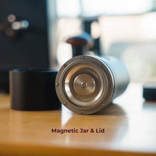 MiiCoffee PT2 Portable Electric Burr Coffee Grinder, USB-C Rechargeable Stainless Steel Conical Burr Grinder, Aluminium Body with Cleaning Brush Included - Image 5