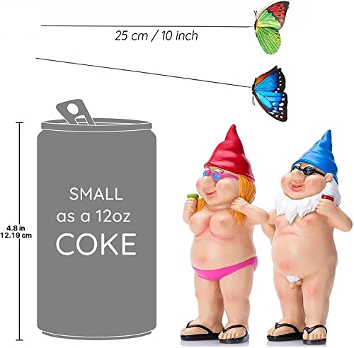 Skoye Garden Gnomes Outdoor Funny, 2Pcs Garden Gnomes Statue Naughty Garden Gnome Funny Gnome, Art Decoration For Lawn Ornaments Indoor Or Outdoor Garden Decorations #TOP1