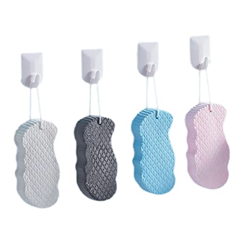 Murezima Peeling Badschwämme superweiche Peelschwämme wiederverwendbarer Magie Bad Schwämme Tote Hautentferner Spa Scrubber für Kinder 4pcs Cover