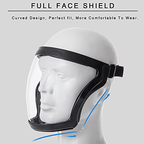 Super Protective Anti-Fog Face Shield,Unisex Hd Transparent Full Face Shield,Reusable Eye, Nose, Mouth Protection #TOP4