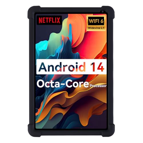 Kwamaz for Urao 10.1 inch Tablet Case, Soft Silicone Cover Case with Kickstand for Urao 10.1'' C107 Tablet, Black by Kwamaz - Image 3