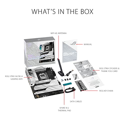 ASUS ROG Strix X670E-A Gaming WiFi 6E Socket AM5 (LGA 1718) Ryzen 7000 Gaming Motherboard(16+2 Power Stages,PCIe® 5.0, DDR5,4xM.2 Slots,USB 3.2 Gen 2x2, WiFi 6E, AI Cooling II) by Asus - Image 6