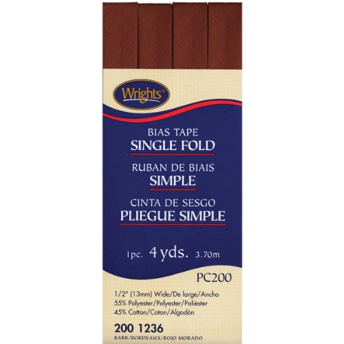 Wright's 4-Yard Single Fold Bias Tape in Bark (117-200-1236)