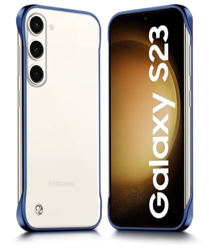 Image of WOW IMAGINE Hybrid Ultimate Back Case for Samsung Galaxy S23 5G | Lightweight Frameless Design with Full Protection | Shockproof Ultra Slim | Translucent PC & TPU Mobile Cover - Blue