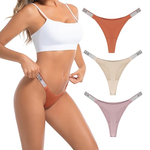 Image of Thong Women's Underwear Sexy Panties Shine Strap G-String Thongs