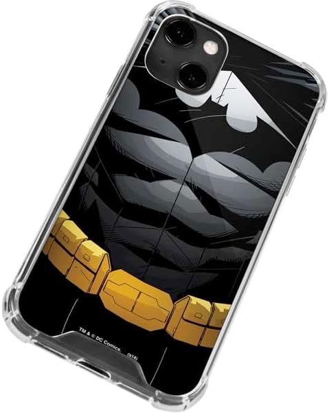 Skinit Clear Phone Case Compatible with iPhone 13 - Officially Licensed DC Comics Batman Chest Comic Art Design