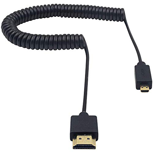 Image of Duttek HDMI to Micro HDMI Cable, Extreme Slim and Flexible, 1080P /4K /3D Support for GoPro Hero 8 /7 Black, Sony A6500 /A7, Canon Camera (2.5M /8.2FT)