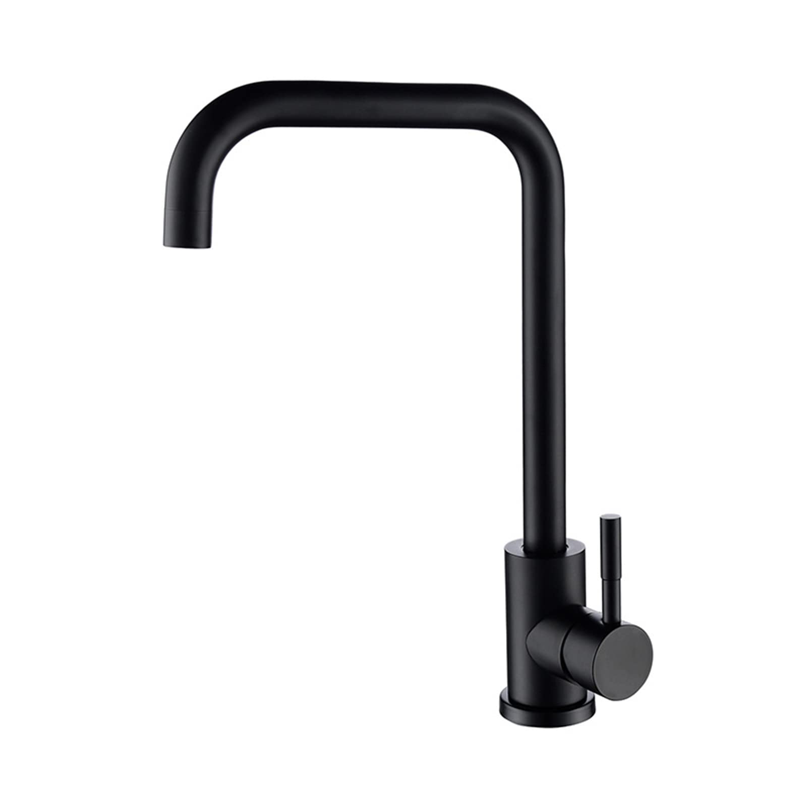 Robinet de cuisine noir mat avec mitigeur d'eau chaude et froide pour évier moderne
