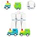 TTETTZ Bowling Toys Parent Children Interactive Toy Wooden Pins and Cars Playset for Outdoor Household Early Development Boys Girls
