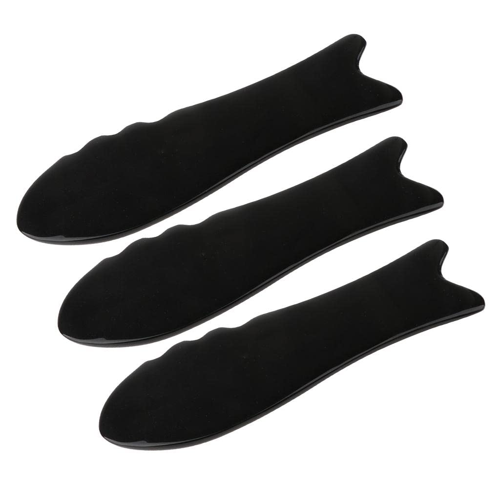 Saz dekor manual fish shaped gua sha board full body spa self massage scraping tool 3x | Massage machine for pain relief