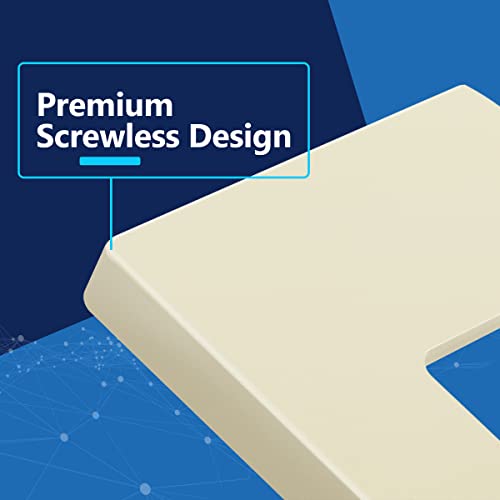 Image of LIDER Decorator Switch Cover, Screwless Wall Plate, Mid-Size 1-Gang 4.88 inch x 3.11 inch, LSWP-31M-LA, UL Listed, Thermoplastic, Matte Light Almond, 1-Pack
