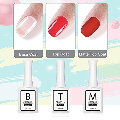 COSCELIA 5 * 15 ML UV Nail gel Set mit 110W UV/LED Nagellampe Set UV Gel Nail Polish Glitzer DIY Nagellack Nagel Kit – Bild 7