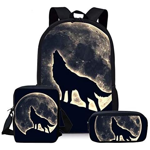 Showudesigns Wolf 3-in-1 Backpack Set Cover