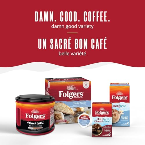 Image of Folgers Caramel Drizzle Flavoured Coffee, Single-Serve K-Cup Pods For Keurig Coffee Makers, 30 Count