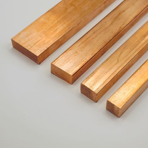 Kupfer Flachstange Cu99,9 Flachzeug Breite 8-80mm, Stärke 2-15mm, Länge 50-2000mm Flachprofil Vollmaterial Flachmaterial Blech (Länge: 200 mm = 20 cm, 25x5 mm)