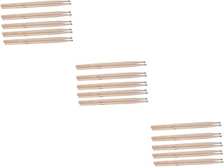 Milisten 12 Pares De Baquetas 5A Baquetas Para Adultos Baquetas De Ritmo Para Crianças Baquetas De Maple Baquetas De Jazz Baquetas Infantis Baquetas De Jazz Kit De Bateria Caixa Acessórios