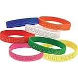 Stock Pool Pass Bracelet, Orange, Adult, Package Of 100