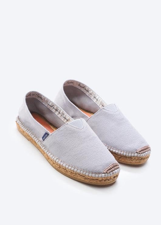 VISCATA Barceloneta Espadrille Canvas Women's Flat Slip On Shoes Handmade in Spain Fashionable Organic Cotton Canvas Lightweight Material with 100% Natural Jute Midsole for All Casual Occasions