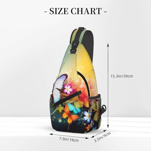 Bolso cruzado deportivo con mariposa negro miniatura 3