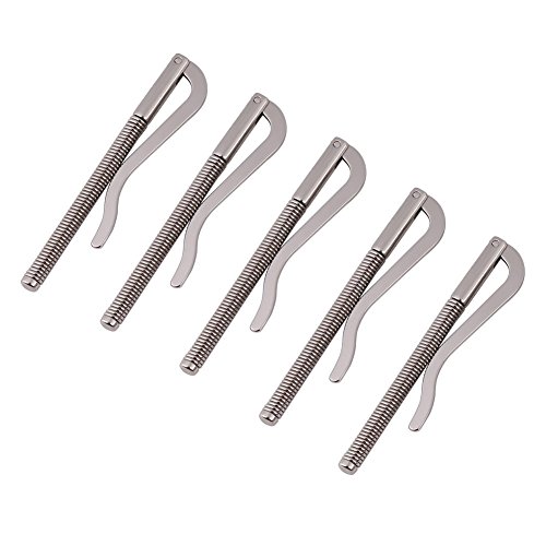 EBTOOLS 5Pcs 80mm Spring Metal Money Clip Insert Bar Replacement for Bifold Wallet