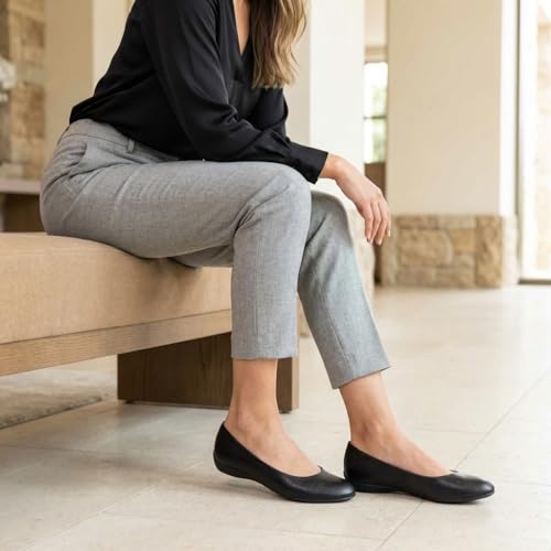 Image of Women's Genuine Leather Comfort Slip on Ballet Flats