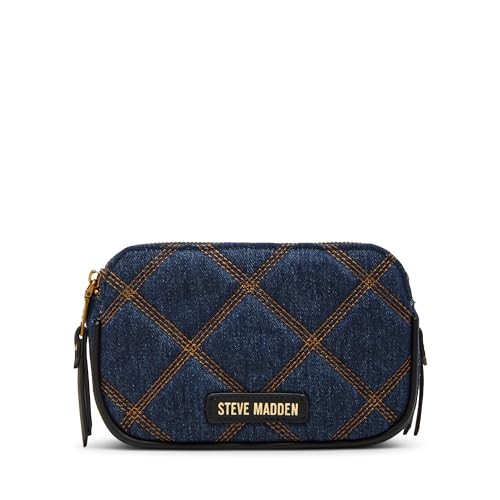 Steve Madden Daisi Denim Double Zip Crossbody, Blue3