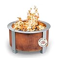 Breeo Smokeless FIrePit (X Series 24, Corten Steel) | 27.5 inch Smokeless Fire Pit for Outside | 62 Pounds | Ideal for Families Compatible with Wide Range of Breeo Accessories