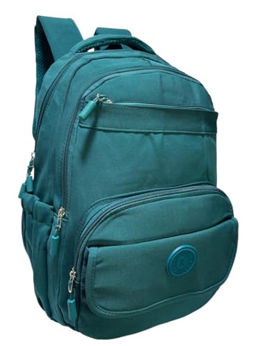 Mochila Escolar Grande com Múltiplos Compartimentos Espaço Para Notebook (Azul Petróleo)