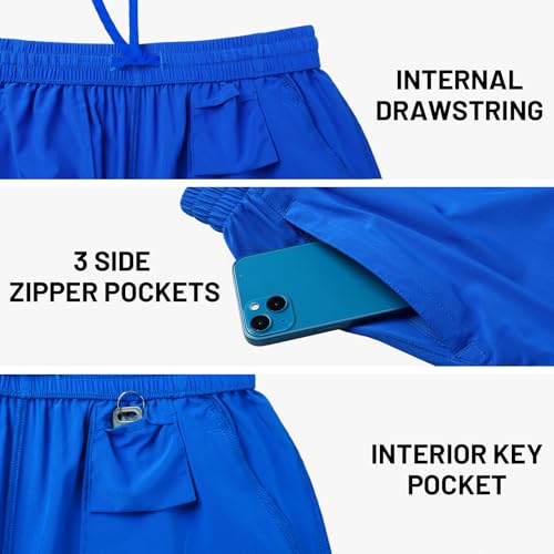 MIER Men's Running Shorts 7" Quick Dry Gym Athletic Workout Shorts with Zipper Pockets3