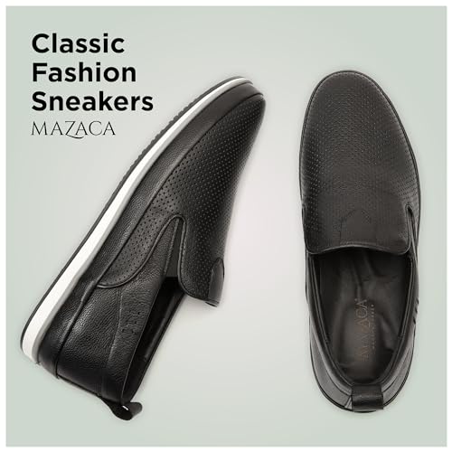 Men's Slip-On Loafers, Classic Fashion Sneakers, Flats Casual Lightweight Comfortable Breathable Mesh Perfed Leather Upper, Lining and Insole, Thermoplastic Sole3