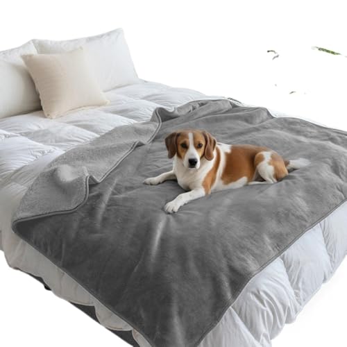 Angoda ペット防水マット 洗濯可能 大判サイズ おしっこ防止 犬 猫 中型 大型 介護 ベッド ソファー 50cm 75cm 150cm 200cm (50*70cm,グレー)