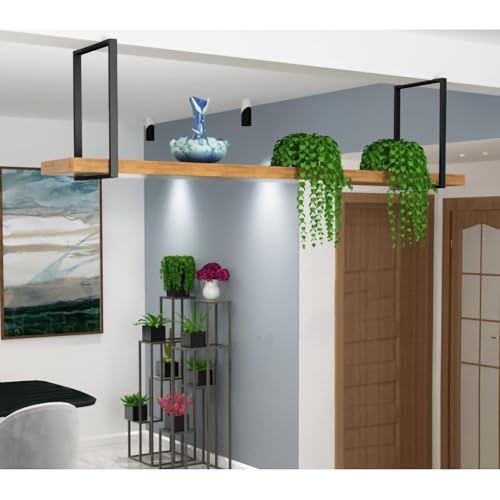 Solution de rangement élégante pour plafond en métal noir : casier à vin premium - 3