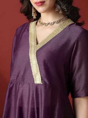 Image of Globus Women Kurta Set (GS578722 Olive Green S)