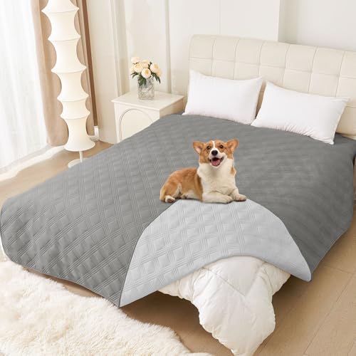 hyha Waterproof Reversible Dog Blanket, Soft Couch Cover for Dogs Washable